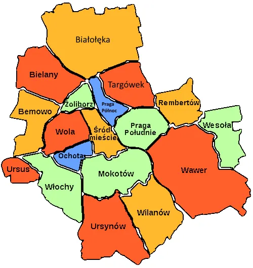 dzielnice Warszawy
